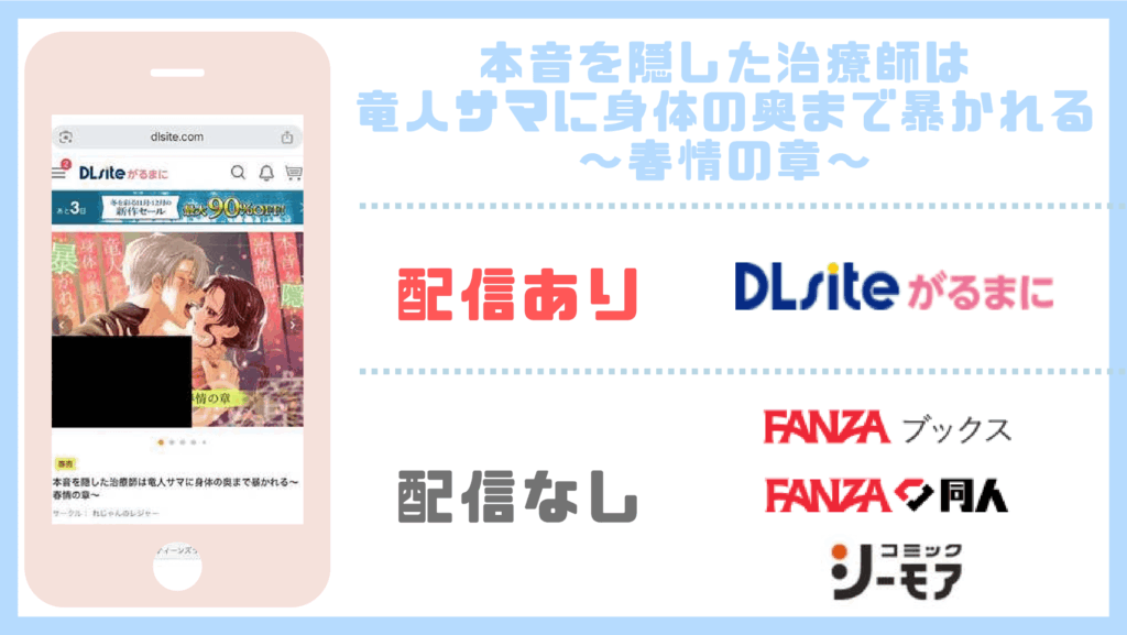 本音を隠した治療師は竜人サマに身体の奥まで暴かれる〜春情の章〜配信状況