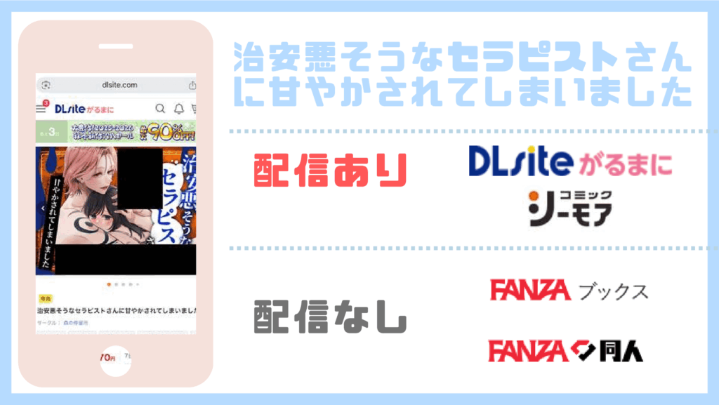 治安悪そうなセラピストさんに甘やかされてしまいました配信状況