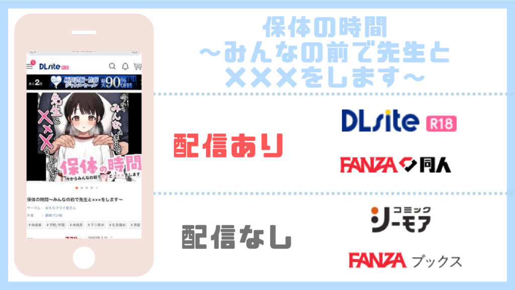 保体の時間～みんなの前で先生と×××します～配信状況